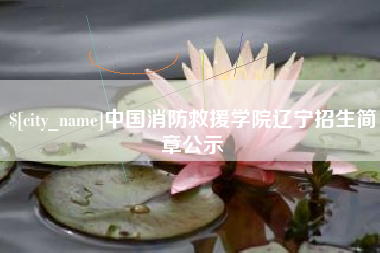 孝感中国消防救援学院辽宁招生简章公示