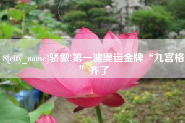 孝感骄傲!第一波奥运金牌“九宫格”齐了