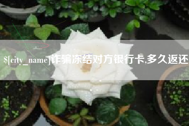 孝感诈骗冻结对方银行卡,多久返还