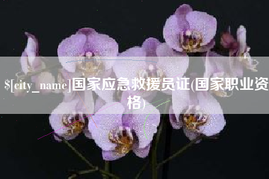孝感国家应急救援员证(国家职业资格)