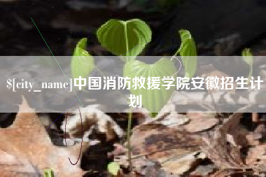 孝感中国消防救援学院安徽招生计划