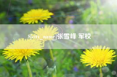 孝感张雪峰 军校