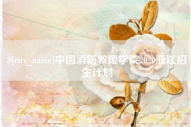 孝感中国消防救援学院2020浙江招生计划