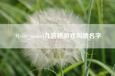 孝感九宫格游戏叫啥名字