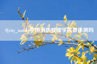 孝感中国消防救援学院要体测吗