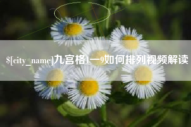孝感九宫格1一9如何排列视频解读