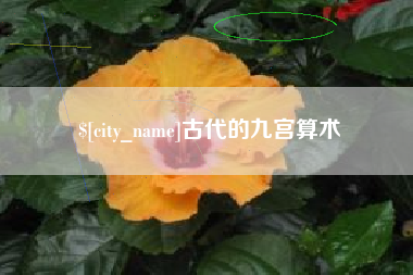 孝感古代的九宫算术
