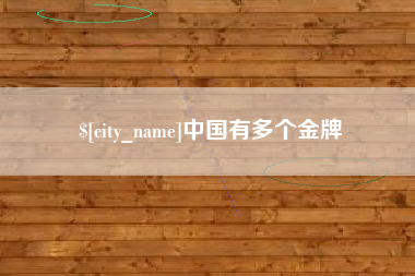 孝感中国有多个金牌