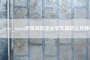 孝感中国消防中小学生消防公开课