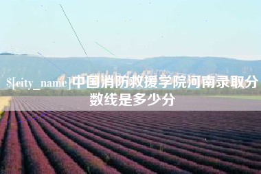 孝感中国消防救援学院河南录取分数线是多少分