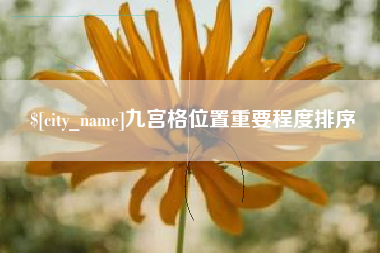 孝感九宫格位置重要程度排序