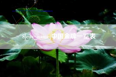 孝感中国金牌一览表