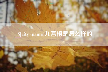 孝感九宫格是怎么样的