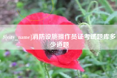 孝感消防设施操作员证考试题库多少道题