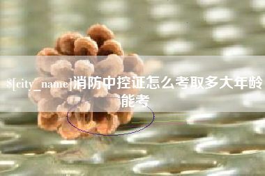 孝感消防中控证怎么考取多大年龄能考